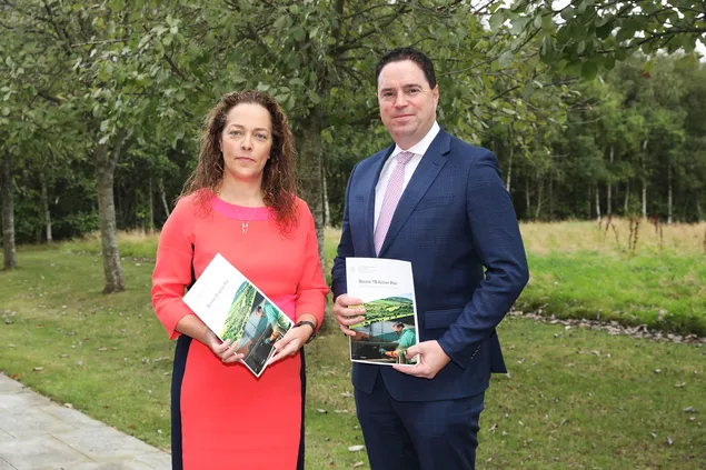Minister for Agriculture, Food and the Marine, Martin Heydon TD, and Chief Veterinary Officer, June Fanning, at the launch of the Bovine TB Action Plan Addressing Bovine TB in Ireland. Bovine Tuberculosis