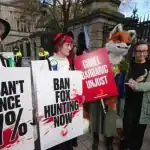 Ban Foxhunting Protest outside Dáil Eireann. 25th March 2026