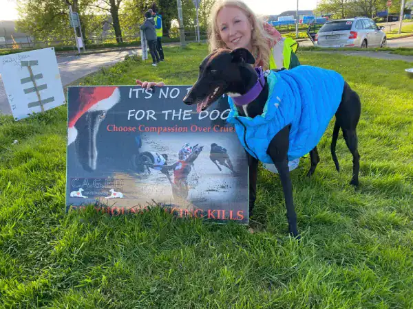 Anti-Greyhound Protest. Deel Sighthound Rescue, Co. Limerick. Ireland.