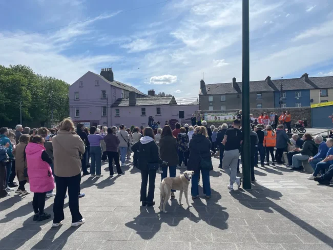 Crowd view at the Plaza- Solidarity for Animal Welfare and Road Safety,’ , Clonmel, Co. Tipperary - 9th May 2026. Horse welfare.