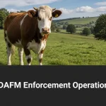 Cow in a Field. DAFM Enforcement Operation.