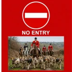 Hunting pack of hounds. Hunts Not Welcome on Private Property.